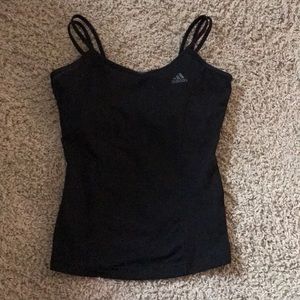 Adidas double strap tank with built in bra